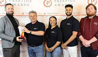 Team receiving awards